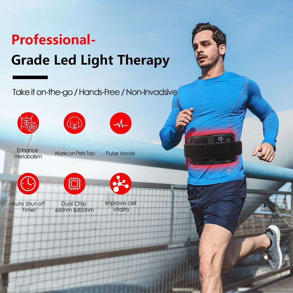 30W 660Nm Red &850Nm near Infrared Light Therapy Waist Wrap Pad Belt Pain Relief