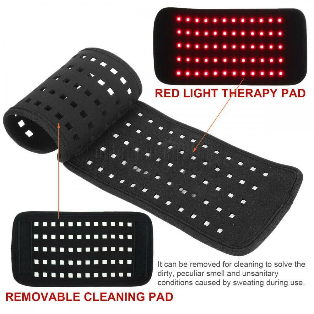 30W 660Nm Red &850Nm near Infrared Light Therapy Waist Wrap Pad Belt Pain Relief