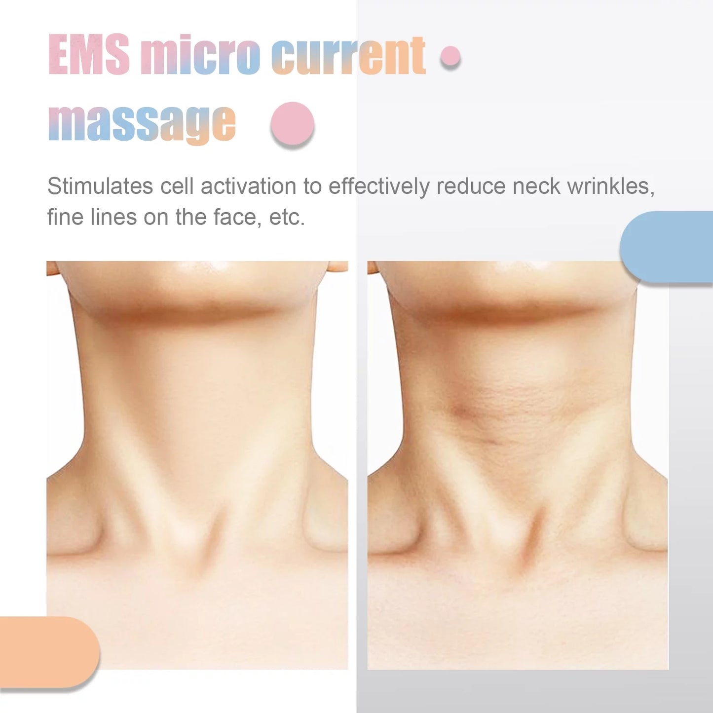 Skin Rejuvenation Beauty Device for Face and Neck Based Neck Lift on Triple Action LED, Thermal, and Vibration Technologies Lifts and Tightens Sagging Skin for a Radiant Appearance (White)