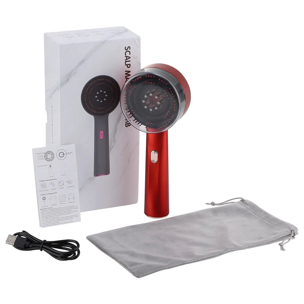 Laser Scalp Massager Comb,Red Light Therapy Hair Oil Applicator Cordless Hair Comb for Women,Abs Silicone Material