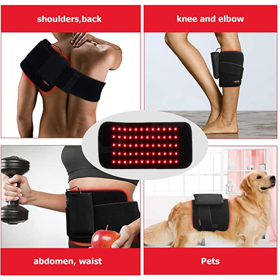 30W 660Nm Red &850Nm near Infrared Light Therapy Waist Wrap Pad Belt Pain Relief