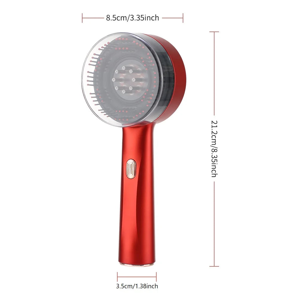 Laser Scalp Massager Comb,Red Light Therapy Hair Oil Applicator Cordless Hair Comb for Women,Abs Silicone Material