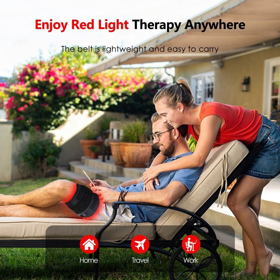 30W 660Nm Red &850Nm near Infrared Light Therapy Waist Wrap Pad Belt Pain Relief