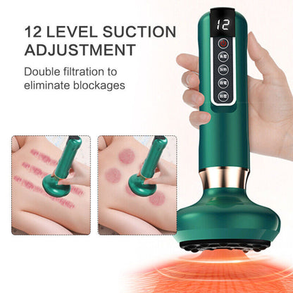 Electric Vacuum Cupping Therapy Scraping Massager Neck Back Body Guasha Machine