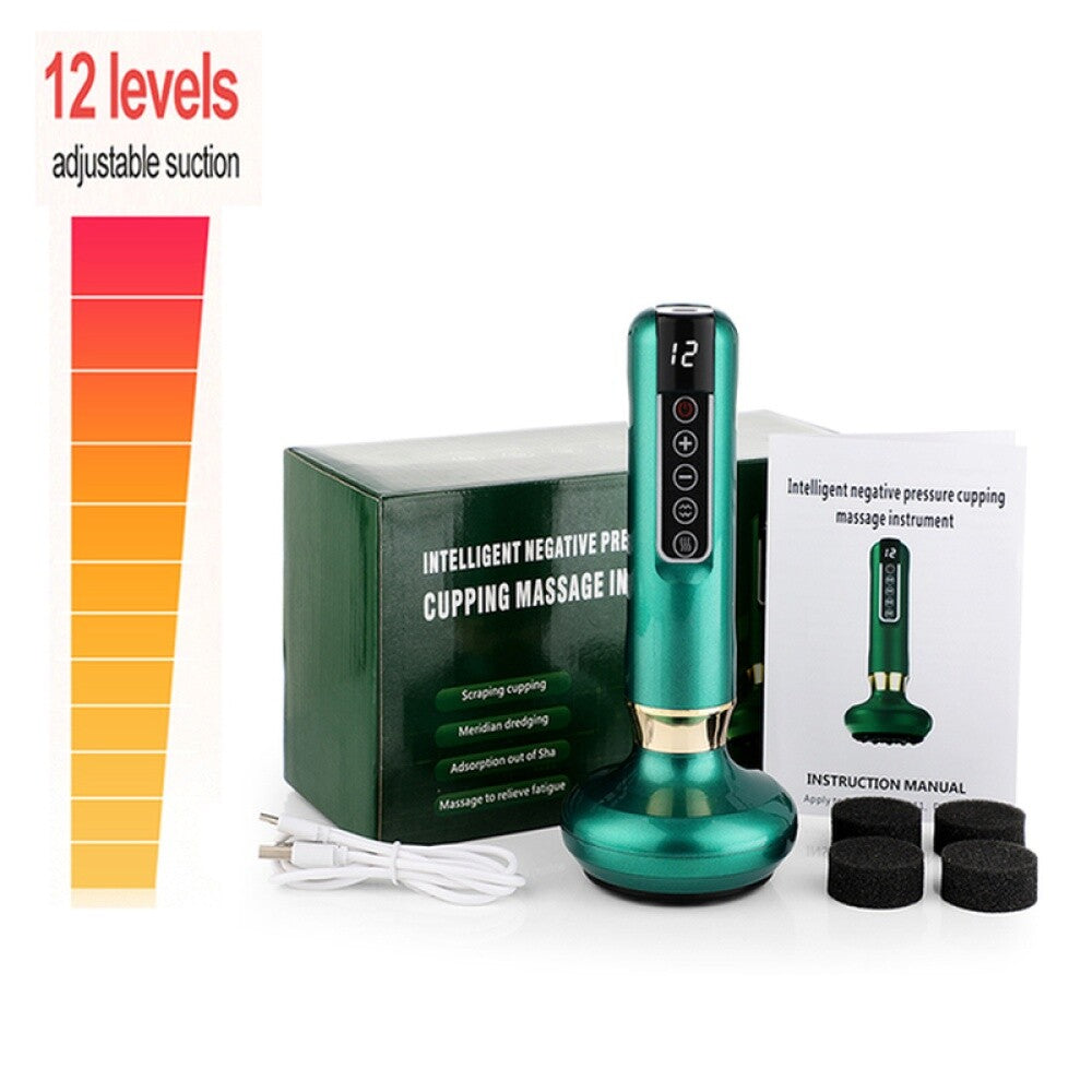 Electric Vacuum Cupping Therapy Scraping Massager Neck Back Body Guasha Machine