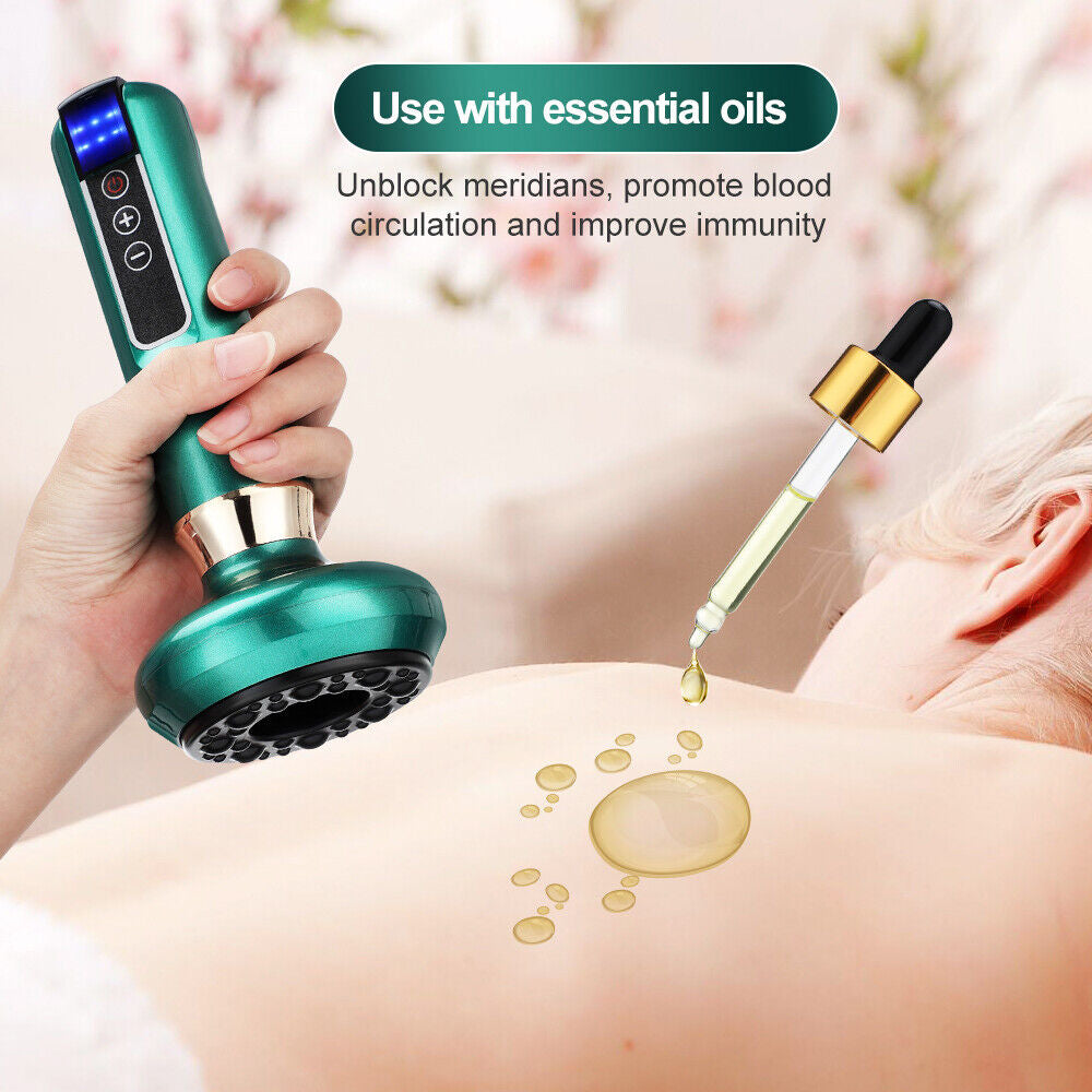 Electric Vacuum Cupping Therapy Scraping Massager Neck Back Body Guasha Machine
