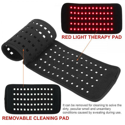 30W 660Nm Red &850Nm near Infrared Light Therapy Waist Wrap Pad Belt Pain Relief