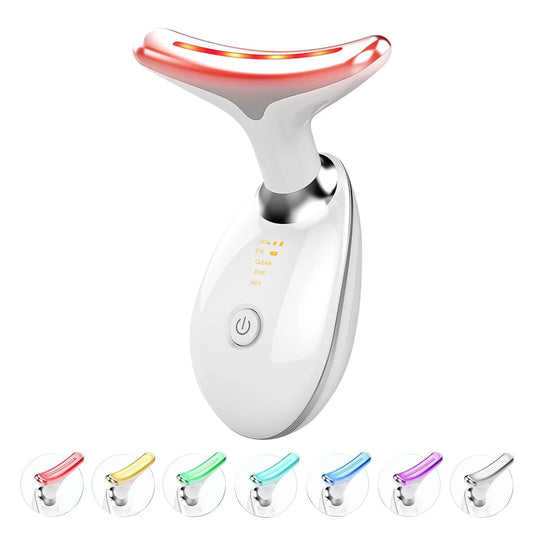 Red Light Therapy for Face, 7 Color LED Face Skin Rejuvenation for Face & Neck Beauty Device, Deplux Neck Tightening Device